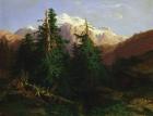 Glacier, Rosen Lanigletscher, 1854 (oil on canvas)