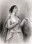 Saint Cecilia, illustration from 'World Noted Women' by Mary Cowden Clarke, 1858 (engraving)