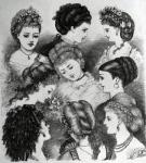 The Present Fashions in Hair, 1870 (engraving)