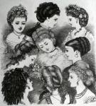 The Present Fashions in Hair, 1870 (engraving)