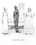 Scene from 'Pride and Prejudice' by Jane Austen (1775-1817) (engraving) (b/w photo)