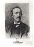 Portrait of Heinrich Schliemann (1822-90) (engraving) (b/w photo)