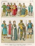 Dress at the Byzantine Court, 800-1000, from 'Trachten der Voelker', 1864 (colour litho)