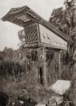An elaborately decorated mortuary shrine on one of the Solomon Islands, Oceania. After a 19th century photograph. From Customs of The World, published c.1913.