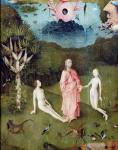 The Garden of Earthly Delights: The Garden of Eden, left wing of triptych, c.1500 (oil on panel) (detail of 37912)