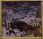 A Trench, right-hand panel of the triptych 'Remembering the Dead', c.1918 (oil)