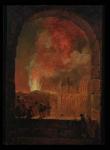 Fire at the Opera of the Palais-Royal, View from the Louvre, 1781 (oil on canvas)