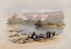 Banks of the Jordan, April 2nd 1839, plate 48 from Volume II of 'The Holy Land', engraved by Louis Haghe (1806-85) pub. 1843 (litho)