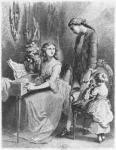 Illustration from 'The Sorrows of Werther' by Johann Wolfgang Goethe (1749-1832) (engraving) (b/w photo)