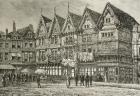 Old houses in Valenciennes, France, in the 19th century, from 'French Pictures' by Rev. Samuel G. Green, published 1878 (litho)