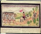 Fol.204v The Totonac Indians Helping the Conquistadors to Transport Materials, 1579 (vellum)