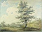 Landscape with Trees and Figures, c.1796 (w/c over graphite on paper)