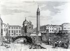 View of San Giorgio dei Greci and the Flanginian School, Venice (engraving)