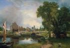 Dedham Lock and Mill, 1820 (oil on canvas)