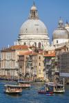 View along the Grand Canal to Santa Maria della Salute, Venice, Veneto Region, Italy (photo)