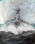 HMS Hood (2), 2016, (oil on canvas)
