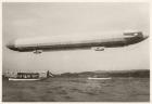 The Zeppelin LZ3 in flight, Friedrichshafen, between 1906-7 (b/w photo)