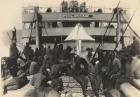 Pioneer Infantry Battalion on the troop ship U.S.S. Philippine from Brest harbor, France, July 18, 1919 (b/w photo)