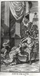 Andromache at the Feet of Pyrrhus, from 'Andromache' by Jean Racine (1639-99) published in 1676 (engraving) (b/w photo)