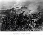 Battle of Cerro Gordo, April 1847 (engraving) (b&w photo)