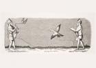 How to train a new falcon, reproduction of a miniature in the 14th century manuscript 'Livre de Roy du Modus' by Henri de Ferrieres, from 'Le Moyen Age et La Renaissance' by Paul Lacroix (1806-84) published 1847 (litho)