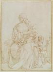 Virgin and Child with infant St John, c.1518 (pen & ink on paper)