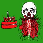woo cake skull beard