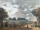 The Luxembourg Gardens (gouache on paper)