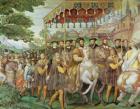The Solemn Entrance of Emperor Charles V (1500-58), Francis I (1494-1547) and Alessandro Farnese (1546-92) to Paris in 1540, from the 'Sala dei Fasti Farnese', 1557-66 (fresco) (detail of 133347, see also 156714)