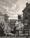 Times of the Day: Evening, from 'The Works of William Hogarth', published 1833 (litho)