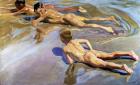 Children on the Beach, 1910 (oil on canvas)