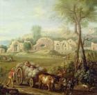 Haycart Passing a Ruined Abbey, c.1740-50 (oil on canvas)