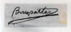 Signature of Napoleon Bonaparte (1769-1821) (pen and ink on paper) (b/w photo)