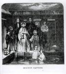 Mormon Baptism (engraving) (b&w photo)