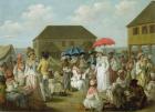 Linen Market, Dominica, c.1780 (oil on canvas)