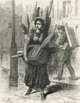 Paris bread carrier, from 'French Pictures' by Rev. Samuel G. Green, published 1878 (litho)