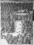 Boscobel House and Park, 1651 (engraving)