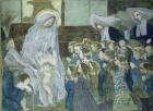 Sketch of the Virgin at school, 1903 (oil & charcoal on paper)