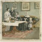 Professor Johannes Classen (1805-91) and Family, 1840 (w/c on paper)