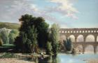 View of the Pont du Gard, 1859 (oil on canvas)