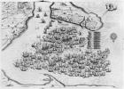 Naval battle of Saint-Martin-de-Re on 27th October 1622, Ile de Re (engraving)