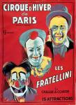 Poster advertising the 'Cirque d'Hiver de Paris' featuring the Fratellini Clowns, c.1927 (colour litho)