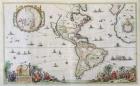 America, plate 84, from 'Atlas Minor Sive Geographica Compendiosa', 1680 (hand-coloured engraving)