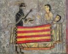 The Death of St. Martin of Tours, detail from an altar frontal from the Church of Sant Marti in Gia, Ribagorca Workshop (tempera on panel)