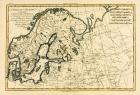 Northern Europe, including Denmark, Norway, Sweden and Lapland, with most of Western Russia, from 'Atlas de Toutes les Parties Connues du Globe Terrestre' by Guillaume Raynal (1713-96) published Geneva, 1780 (coloured engraving)