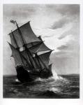 The Mayflower, engraved and pub. by John A. Lowell, Boston, 1905 (engraving) (b/w photo)
