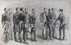 Reception of British Naval Officers by the Mikado of Japan, from 'The Illustrated London News', 7th May 1887 (engraving)