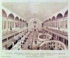 North Interior View of the New York Post Office, engraved by Endicott (litho)