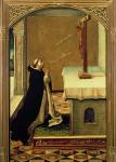 St. Peter Martyr (c.1205-52) at Prayer (oil on panel)