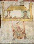 Saint Proculus escaping from the city of Verona (fresco)